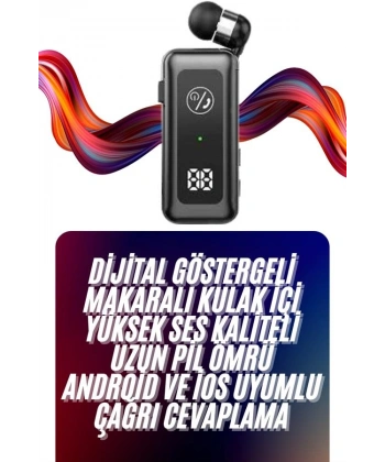 Makaralı Bluetooth Kulaklık Telefon Uyumlu Makaralı TF Kart Girişli Güç Göstergeli
