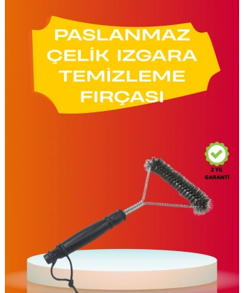 Mangal Izgara Temizleme Fırçası Pas Tutmaz Çelik Telli