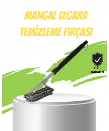 Mangal Izgara Temizleme Fırçası Paslanmaz Çelik Telli Uzun Saplı