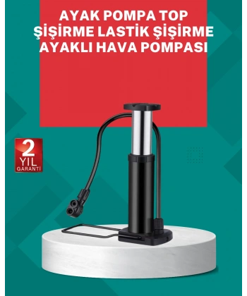 Manuel Ayak Pompası Extra Güçlü Lastik Şişirme Pompası