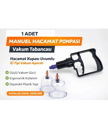 Manuel Hacamat Pompası Vakum Tabancası – Hacamat Kupası Uyumlu El Tipi Vakum Aparatı 1 ADET