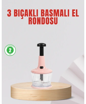 Manuel Mutfak Rondosu Keskin Bıçaklı Geniş Hazneli