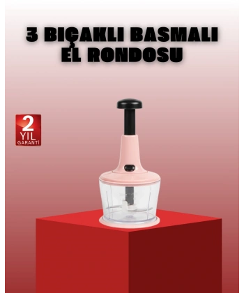 Manuel Sebze Rondosu Pratik Bas Kes Doğrayıcı