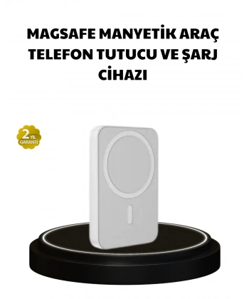 Manyetik Kablosuz Powerbank – iPhone 12/13/14/15 Uyumlu, Hızlı Şarjlı, Ultra Hafif