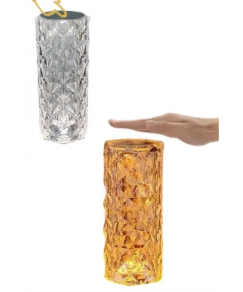 Masa ve Gece Lambası Şık ve Dayanıklı Sensörlü Şarjlı Kristal Lamba
