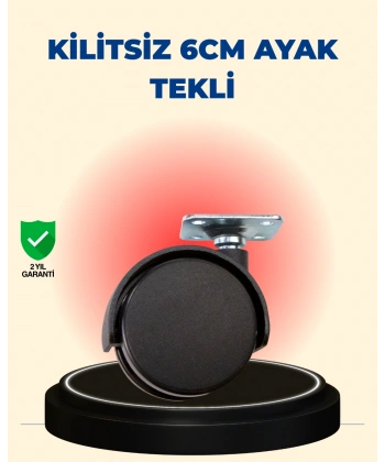 Masa ve Sehpa İçin 6 cm Kilitsiz Ayak Tekli