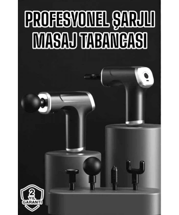 Masaj Aleti Masaj Tabancası Darbeli Şarjlı Kas Ve Vücut Ağrıları İçin