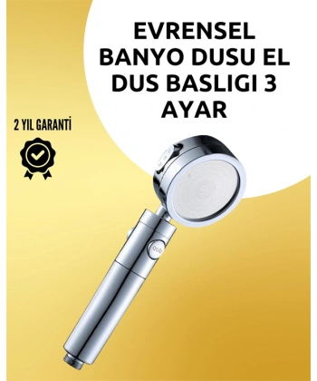 Masaj ve Yağmur Modlu Çok İşlevli Paslanmaz Çelik Duş Başlığı