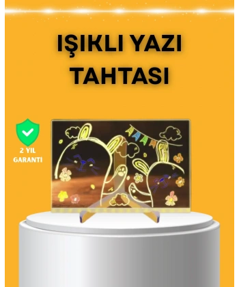 Masaüstü ve Duvara Monte Edilebilir LED Işıklı Yazı Panosu