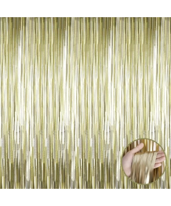 Mat Altın Püsküllü Kapı Perdesi - Parti, Bekarlığa Veda, Doğum Günü 1x2 m