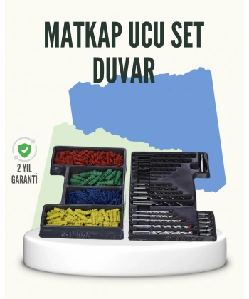 Matkap Ucu Seti 24 Parça Organizer Kutulu Ahşap Metal Beton Uyumlu