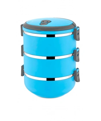 MAVİ 3LÜ SEFER TASI SAKLAMA KABI 1.8LT