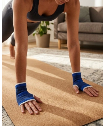 Mavi Bilek Koruyucu Spor Destekliği Çift El İçin Evrensel Boy