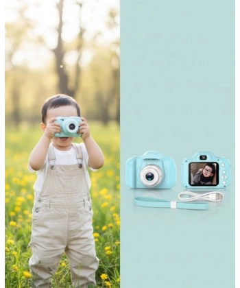 Mavi Mini HD Dijital Kamera Video ve Fotoğraf Çekimli Şarjlı Taşınabilir Kayıt Cihazı