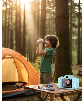 Mavi Şarjlı Mini HD Kamera Video Fotoğraf Çekimli USB Bağlantılı Dijital Cihaz