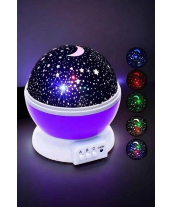 Mavi ve Mor Işıklı Star Master Projeksiyon Lambası