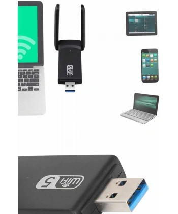 Mbps Wifi Alıcı Kablosuz Wifi Adaptörü Çift Band Çift Antenli