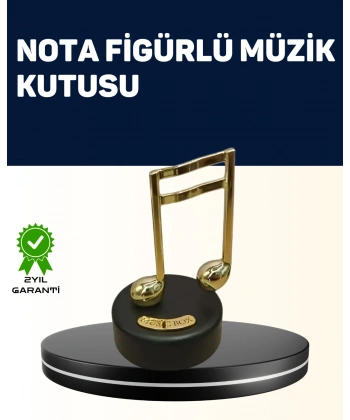 Melodious Music Altın Nota Figürlü Müzik Kutusu