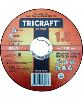 Meşem Trıcraft X Plus  115X1X22.23 mm Inox Kesici Taş 10 Adet MEŞEM-3301