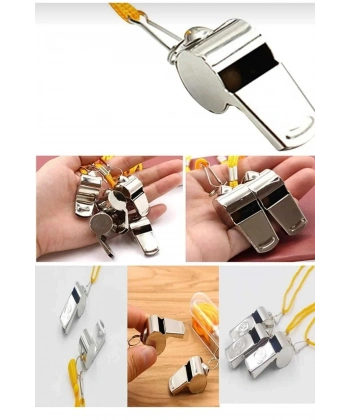 Metal Düdük - Hakem Düdüğü - Deprem Düdüğü - Kamp Düdüğü 5 Adet