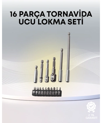 Metal Gövdeli 16lı Bits Seti Çok Fonksiyonlu Tamir Aleti