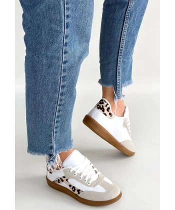 Mier Beyaz Cilt Bağcıklı Spor Ayakkabı