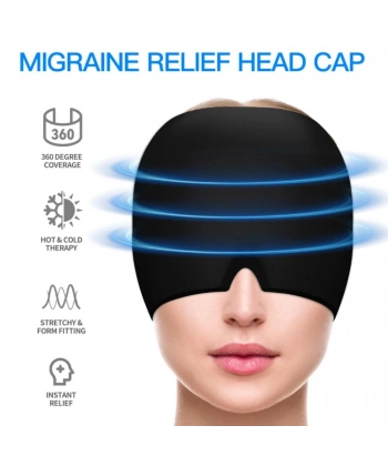 Migren Soğuk-Sıcak Kompres Maske | Baş Ağrısı ve Stres Gidermeye yardımcı Jel Maske