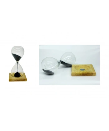 Mıknatıslı Manyetik Kum Saati Ahşap Standlı