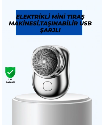 Mikro titreşim motorlu, düşük sesli, USB girişli tıraş makinesi