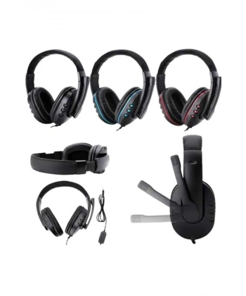 Mikrofonlu  Kulaklık  Kulaklığı Yüksek Ses Kaliteli Stereo Yumuşak Yastıklar