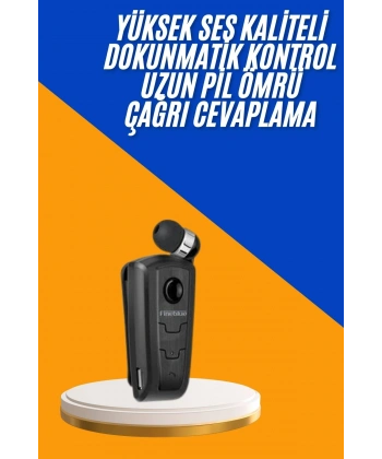 Mikrofonlu Makaralı Bluetooth Kulakiçi Kulaklık Android ve İOS Uyumlu