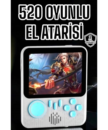 Mini Atari El Atarisi 3.5 inç Ekran Çift Konsol 666 Adet Retro Oyun Gameboy El Atarisi