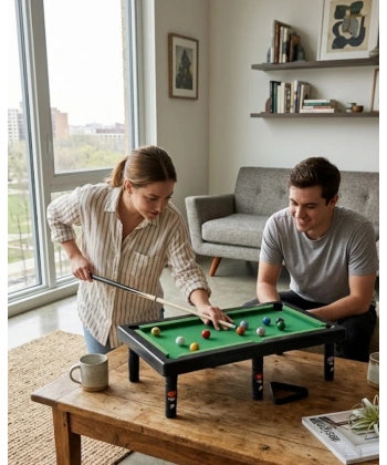 Mini Bilardo Masası Oyuncak Seti Çocuklar İçin Eğlenceli Masa Oyunu