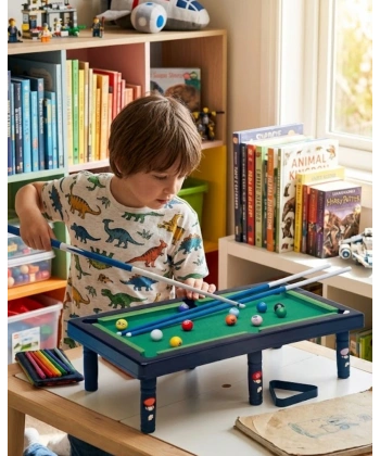 Mini Bilardo Oyunu Seti Evde Eğlenceli Masa Oyunu Çocuk ve Aile