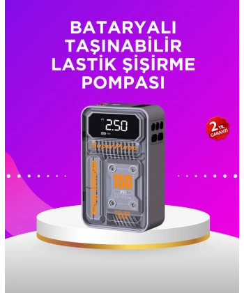 Mini Boy Elektrikli Şarjlı Yüksek Basınçlı Lastik Şişirme Pompası