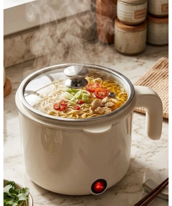 Mini Elektrikli Pişirici 1 Litre Buharda Pişirme Tepsili Çok Amaçlı Mutfak Tenceresi