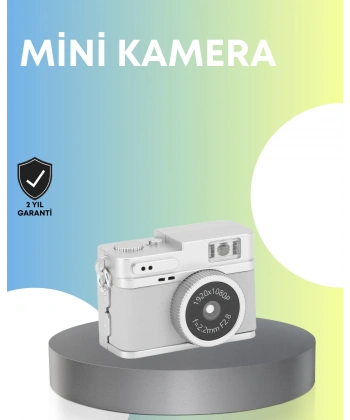 Mini Retro Dijital Kamera 1080P Full HD Dahili 128GB Hafızalı