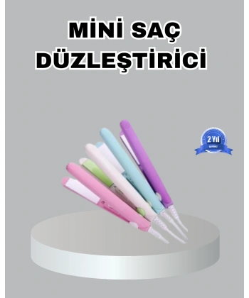 Mini Seramik Saç Düzleştirici – Kompakt Boy, 180°C Hızlı Isınma, Seyahat Tipi