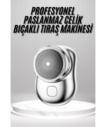 Mini Sıfır Sakal Yanak Tıraş Makinesi USB Şarjlı Sıfır Sakal Taşınabilir Korumalı