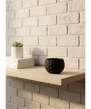 Mini Siyah Dekoratif Saksı 5 cm Modern Masaüstü Bitki Saksısı