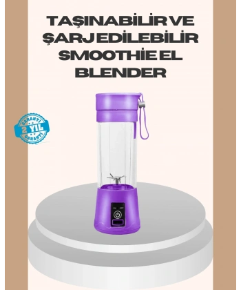 Mini Taşınabilir Blender 380ml USB Şarjlı Detoks Smoothie Hazırlayıcı