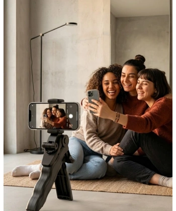 Mini Telefon Tripodu Ayarlanabilir Telefon Standı Vlog ve Fotoğraf Çekim Aparatı