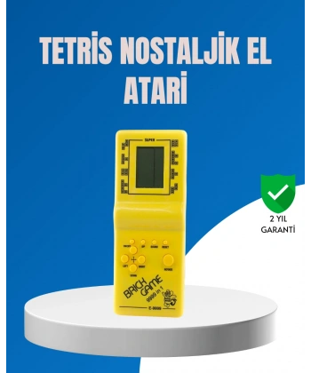 Mini Tetris El Aterisi – Taşınabilir Retro Oyun Konsolu, Pil ile Çalışan Klasik Model