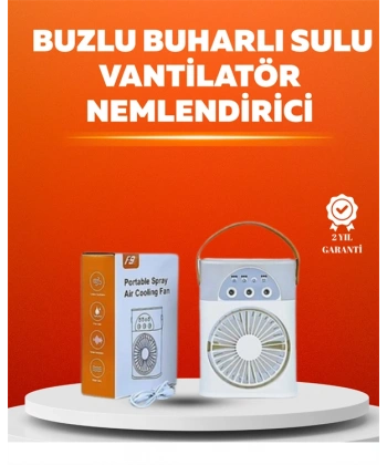 Mini USB Klima Fan | 3 Kademeli Spreyli Hava Soğutucu, Taşınabilir