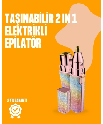 Mini USB Şarjlı Elektrikli Epilatör – Kaş ve Yüz Tüy Temizliği İçin 2si 1 Arada