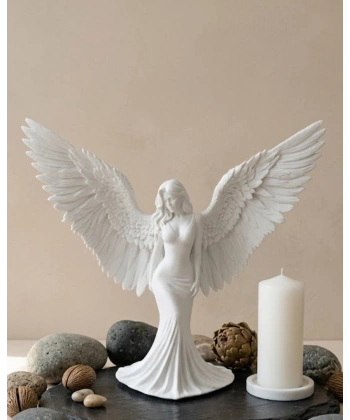 Minimalist Melek İnsan Figürlü 3D Heykel Dekoratif Biblo Ev Dekoru