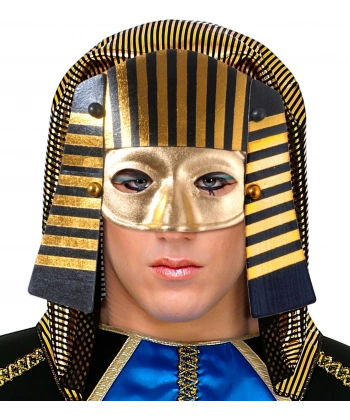 Mısırlı Maskesi Lastik Aparatlı Firavun Maskesi 21x23 cm