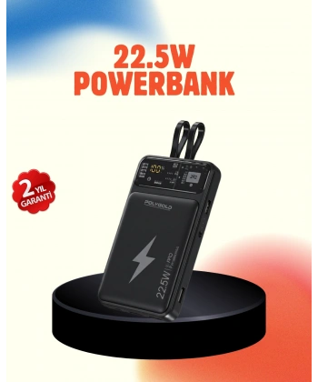 Mobil Powerbank 22.5W PD Destekli Hızlı Şarj