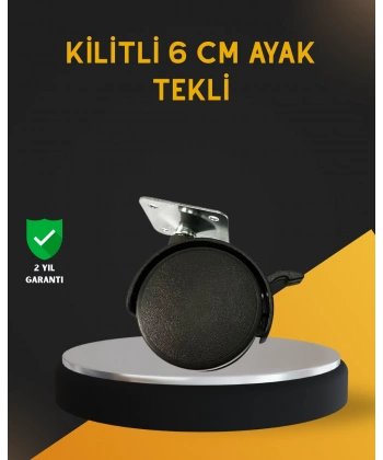 Mobilya İçin Kilitli 6 cm Ayak Tekli Satış