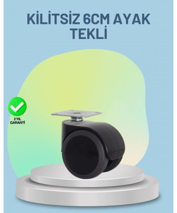 Mobilya Tekerleği 6 cm Kilitsiz Tekli Satış